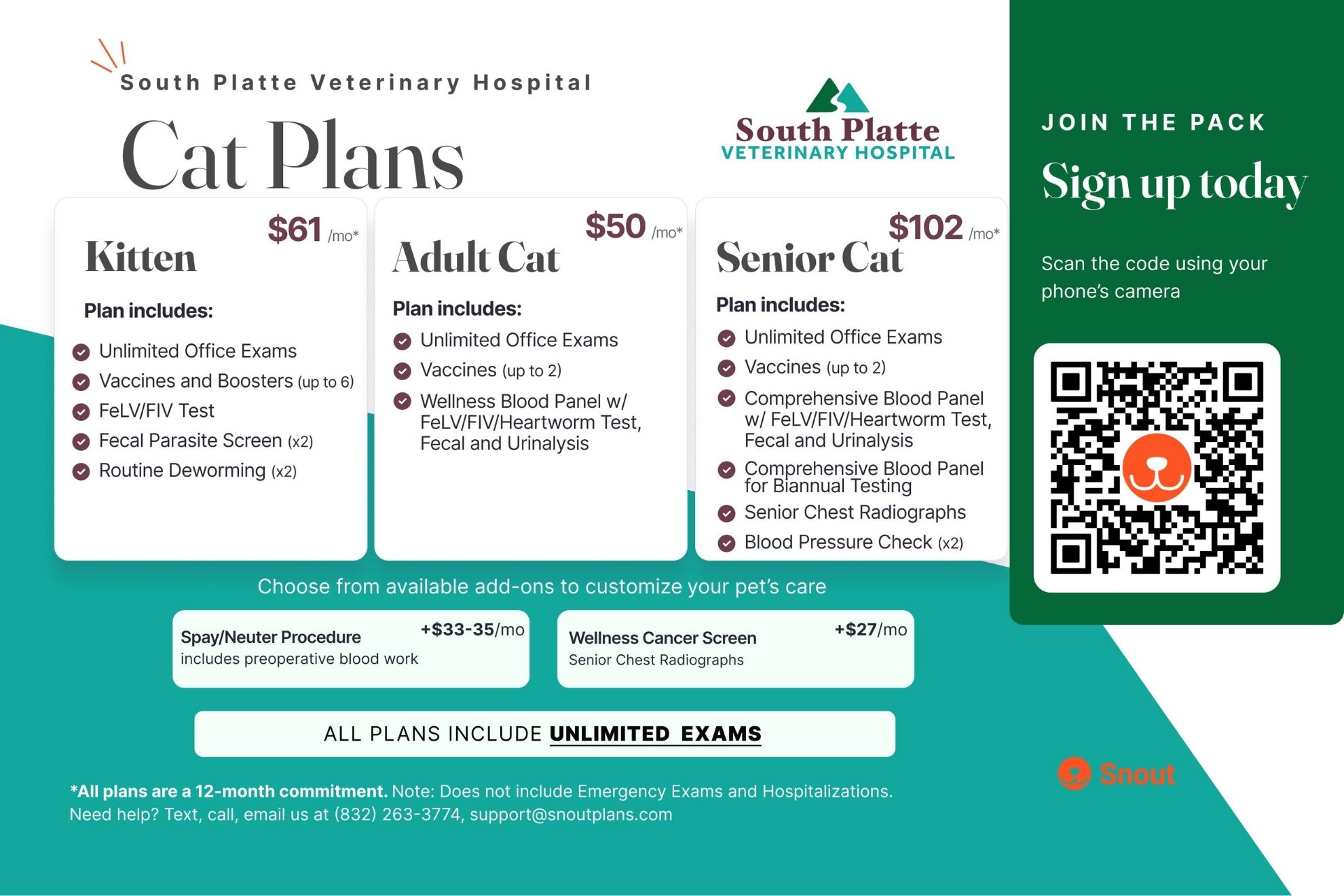 South Platte Veterinary Hospital Cat Flyer Image