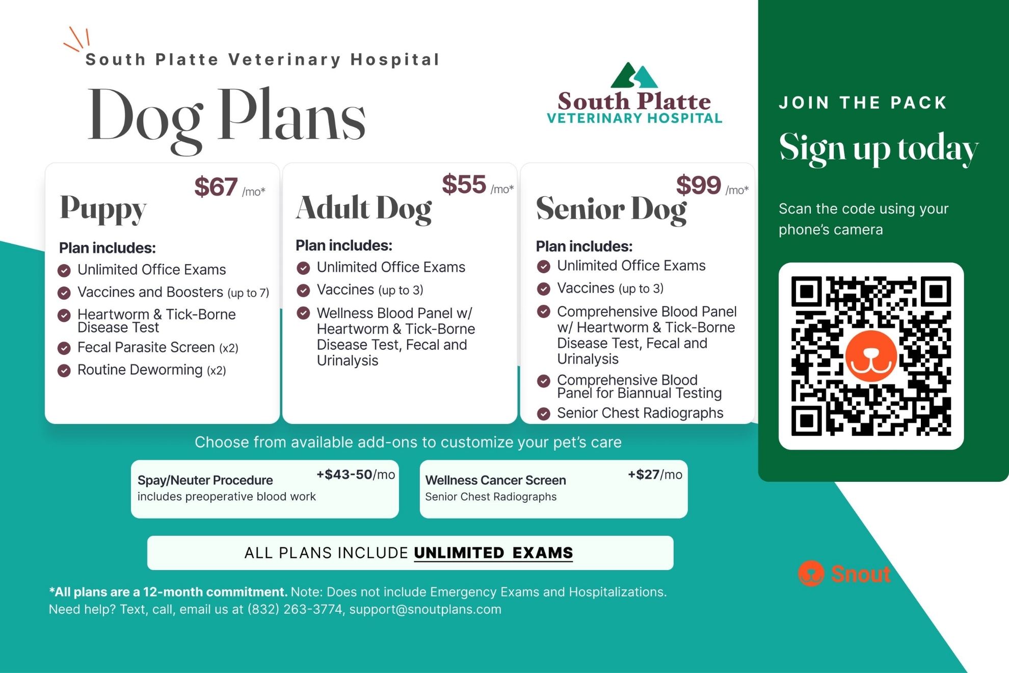 South Platte Veterinary Hospital Dog Flyer Image