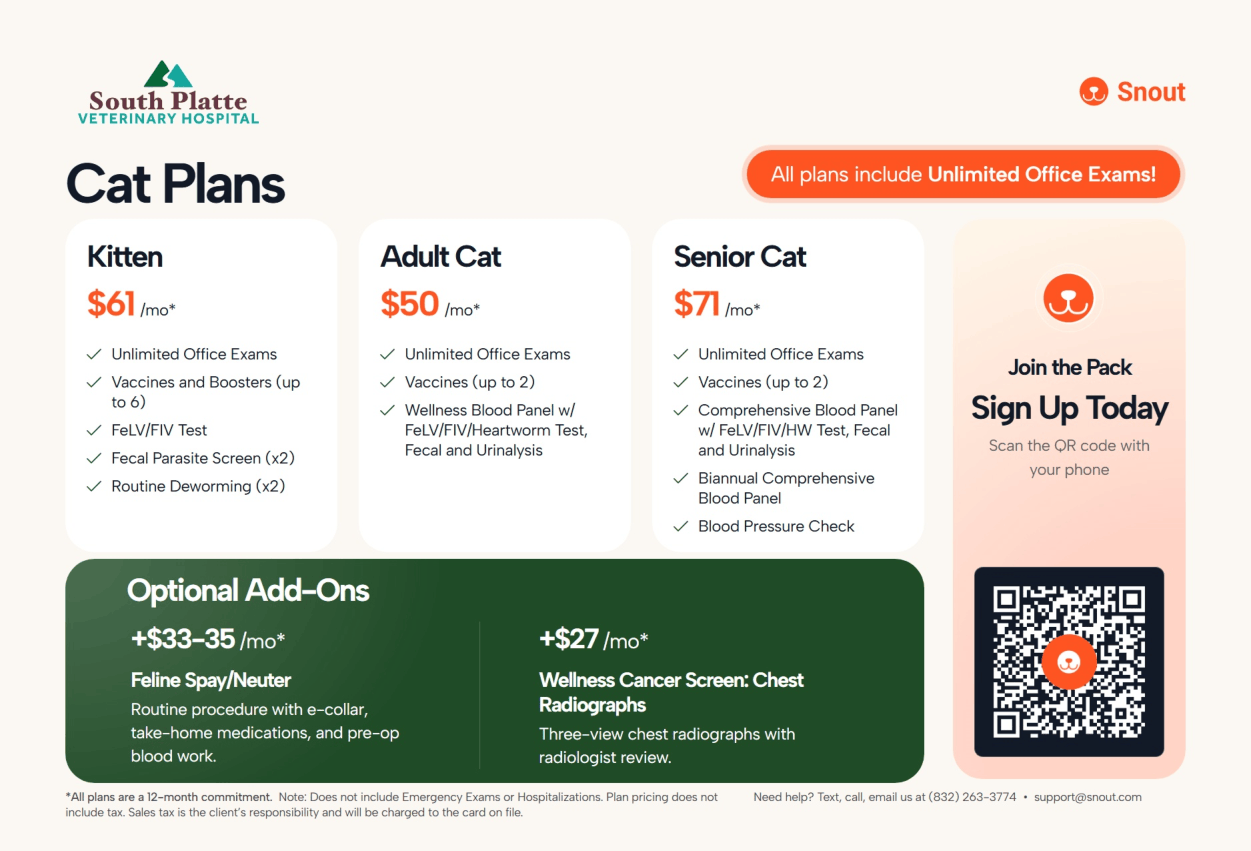 South Platte Veterinary Hospital Cat Plans image