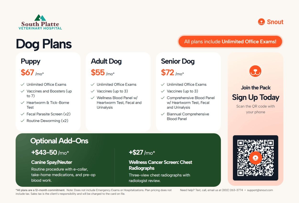 South Platte Veterinary Hospital Dog Plans image